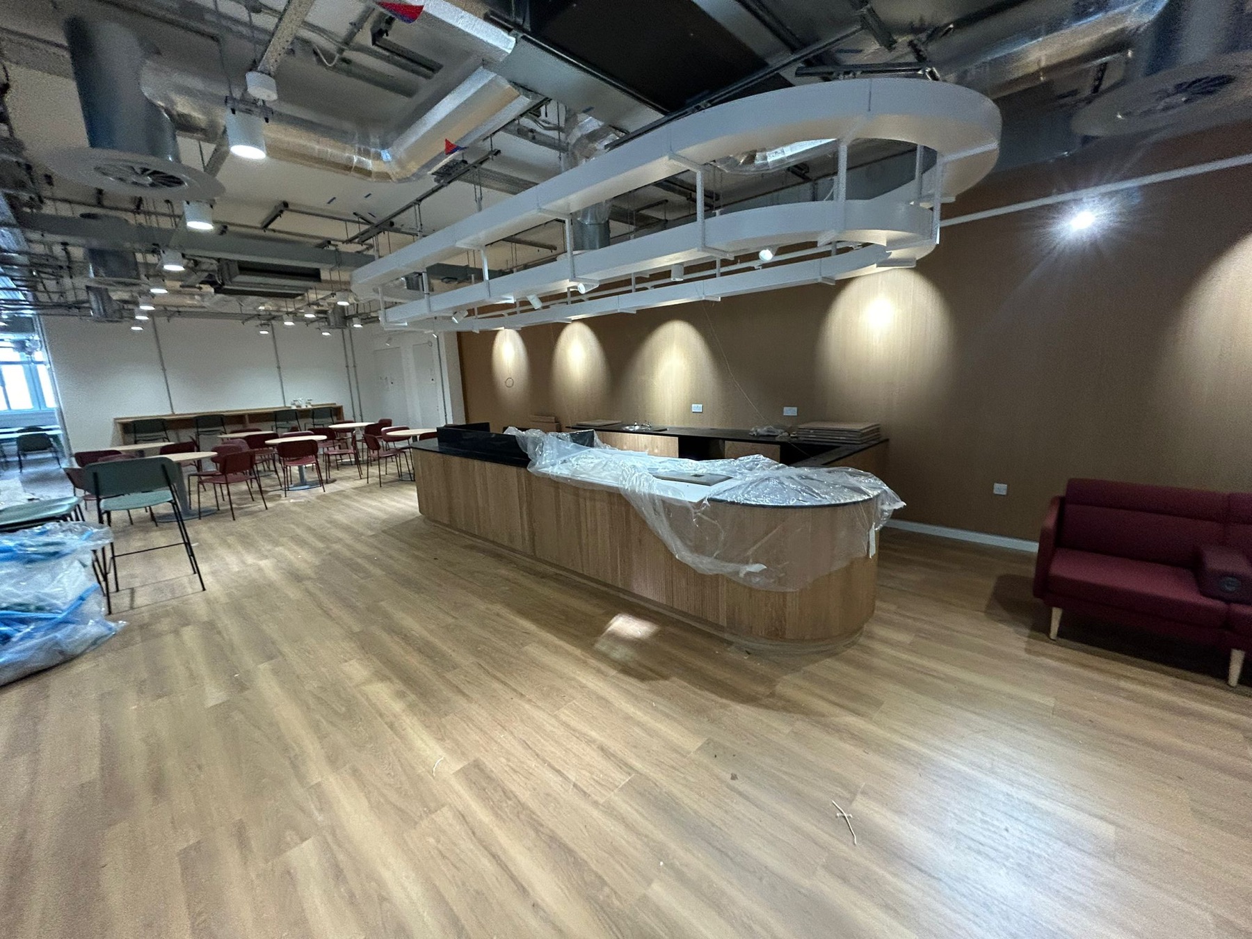 Fit-out in progress, 84 Moorgate, Fashion Retail Academy