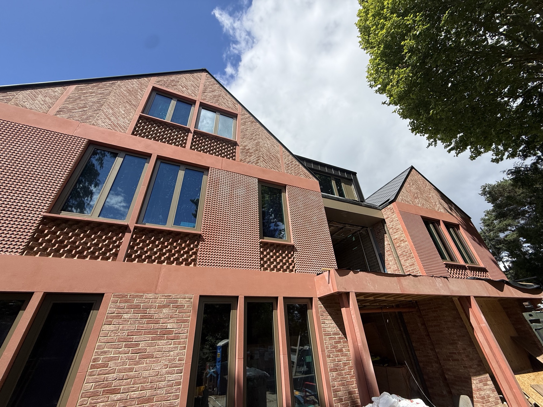 Finished brick facade, Langley Avenue, Surbiton